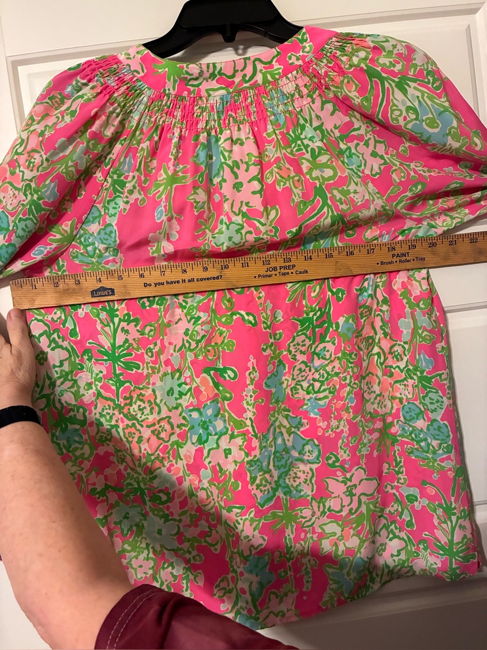 Lilly Pulitzer Pink, Coral, Mint & Aqua Floral Top Size M - Picture 5 of 7